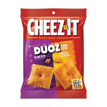 CHEEZ-IT Duoz Bacon and Cheddar Crackers 4.3 oz Bagged, 6PK 650994